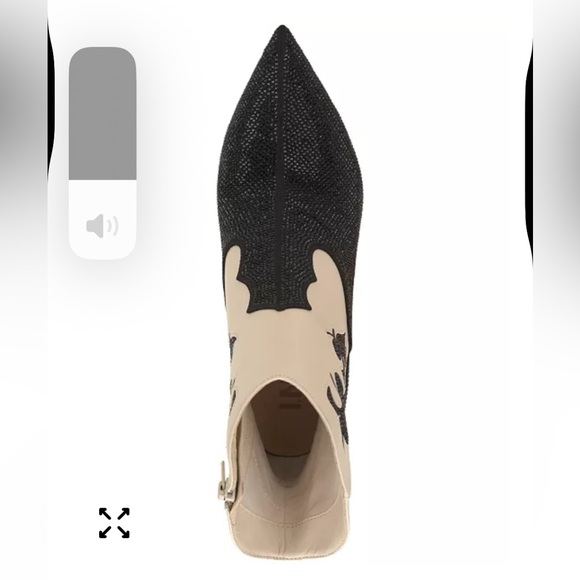 INC International Concepts Black and Cream Heeled Boots - Picture 5 of 12